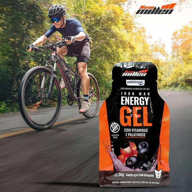 Iron Man Energy Gel New Millen Açai com Guaraná c/ 10 Saches